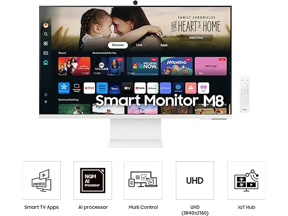 (NEW) Samsung 32" Smart Monitor with Camera