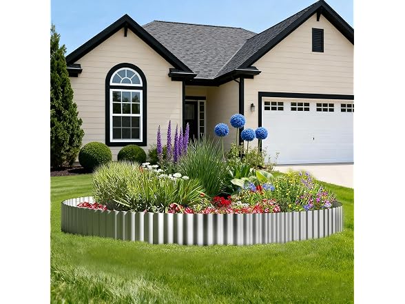 Galvanised Metal Wave Cut Lawn Edging