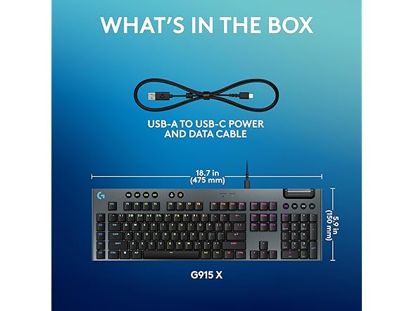 Logitech G915 X Wired Mechanical Gaming Keyboard