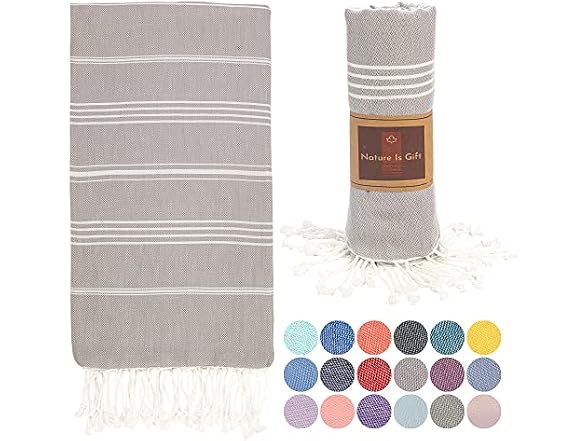 Beach Towel 100% Cotton Turkish Adult 38x70