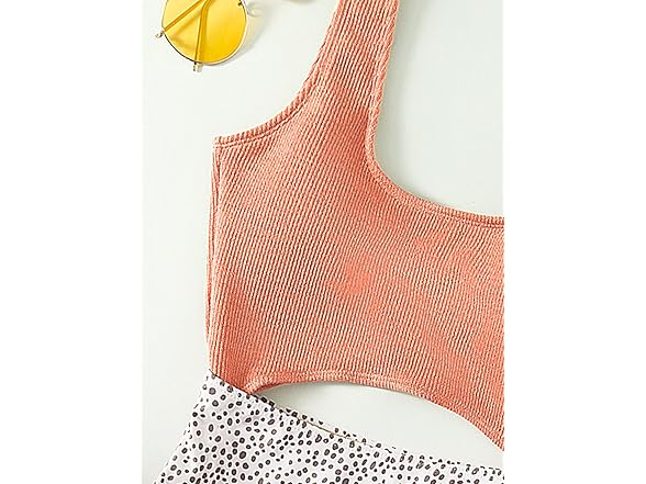 Floerns Women (L) Bathing Suit Waisted Swimsuit