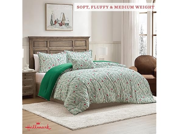 Hallmark Green Branches King Comforter