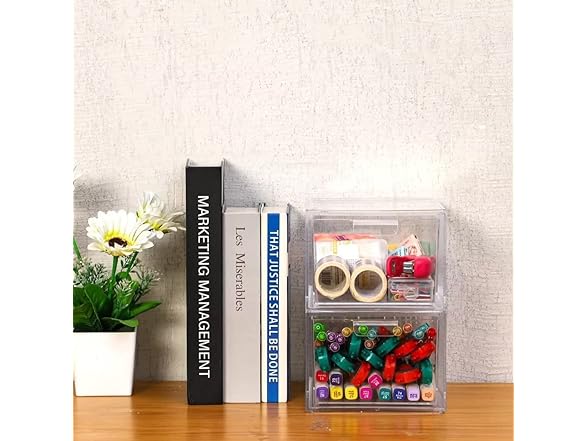 2 Pack Clear Makeup Organizer for Vanity