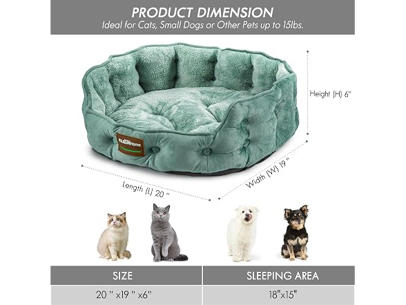 ClevaHome Upgrade Plush Faux Fur Cat Bed - Gallery 5