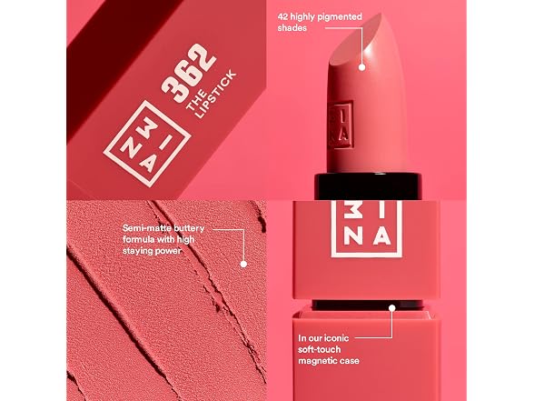 3INA The Lipstick 900 Black 0.16 oz