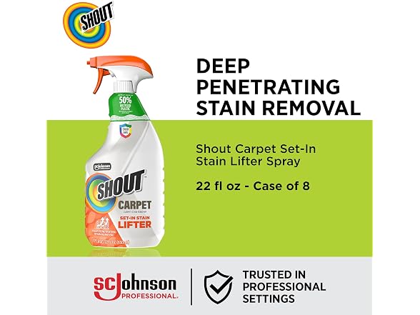 Shout Carpet Stain Remover 22 oz 8 Pack