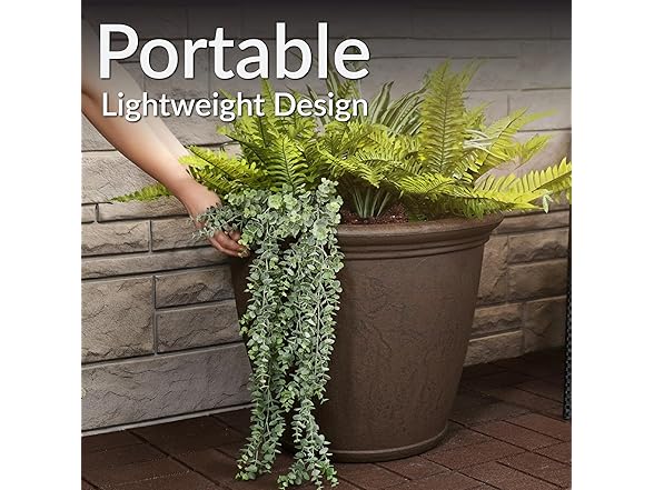 Sunnydaze 24-Inch Anjelica Large Plastic Pot