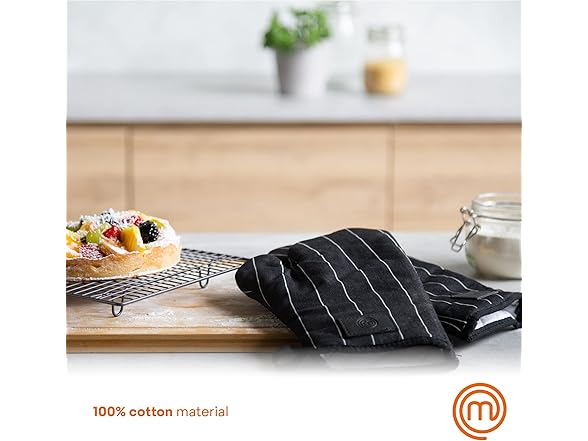 MasterChef Oven Mitts Heat Resistant, Set of 2