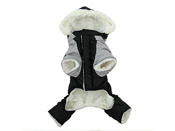 Dog Coat - Ruffin' It Snowsuit - Black & Grey
