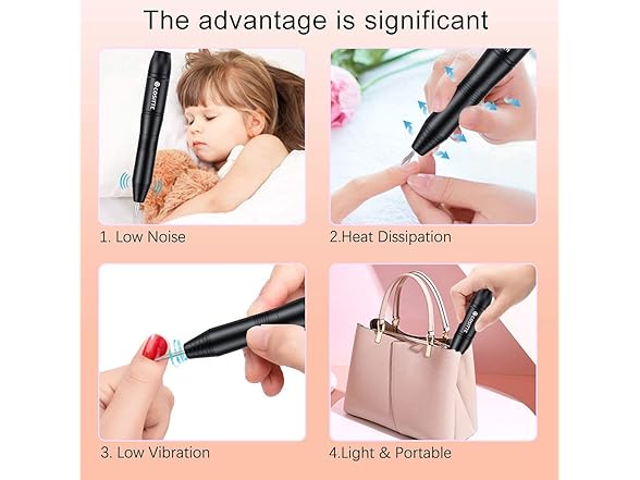 COSITTE Electric Nail Drill, USB Electric Nail Drill Machine f