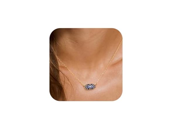 ANOBLEJRY Birthstone Necklace Sapphire