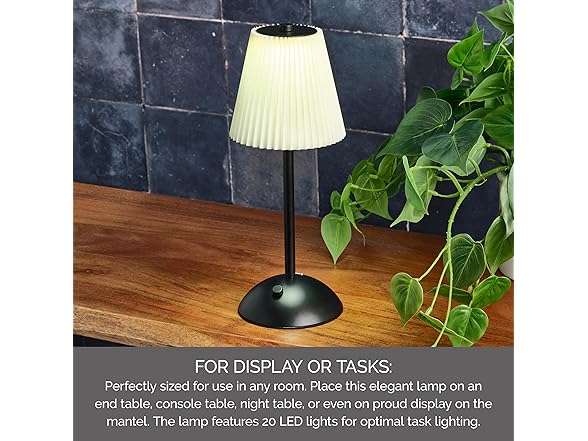 Elements 11.6" Black LED Table Lamp