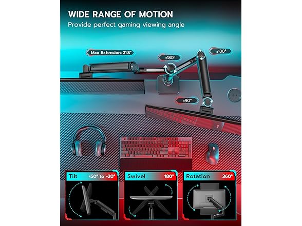 Vertical Dual Monitor Mount | 17-49In Ultrawide