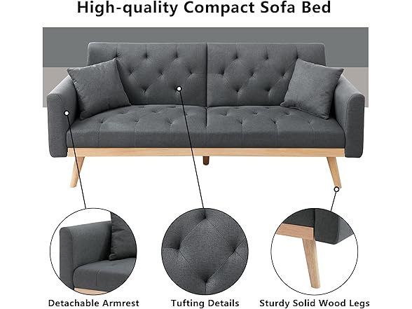 DKLGG Modern Futon Sofa Bed