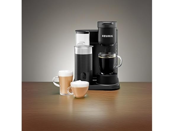 K-Cafe Essentials Single Serve K-Cup Pod Coffee, Latte and Cappuccino Maker, Black