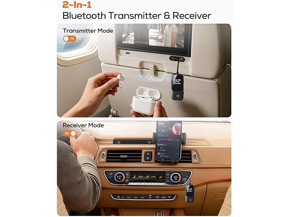 Nulaxy 2-in-1 BT Transmitter Receiver