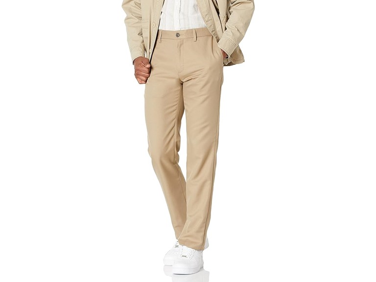 Amazon Essentials Men's Slim-Fit Flat-Front Dress Pant, Khaki Brown, 30W x 28L