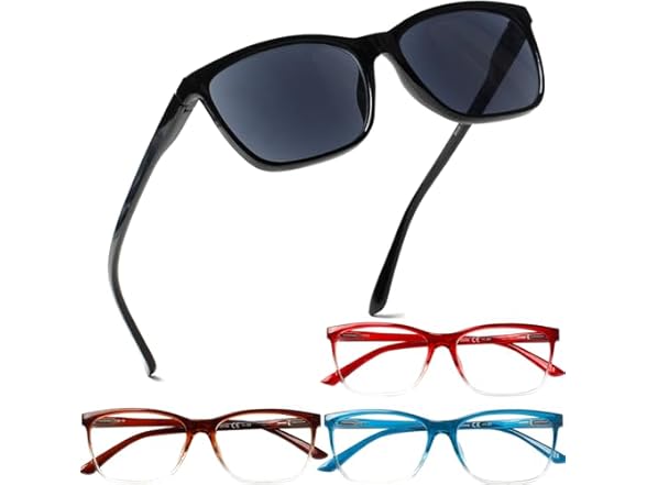 8 PK Spring Hinge Reading Glasses