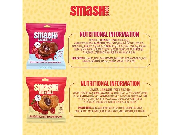 Smash Foods Variety Snack Bites to Go - Gluten