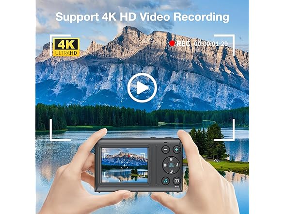 DIGIERA 4K Camera 64MP 18X Zoom Vlog