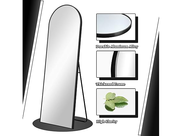 NeuType Black Arched Mirror 71"x24"