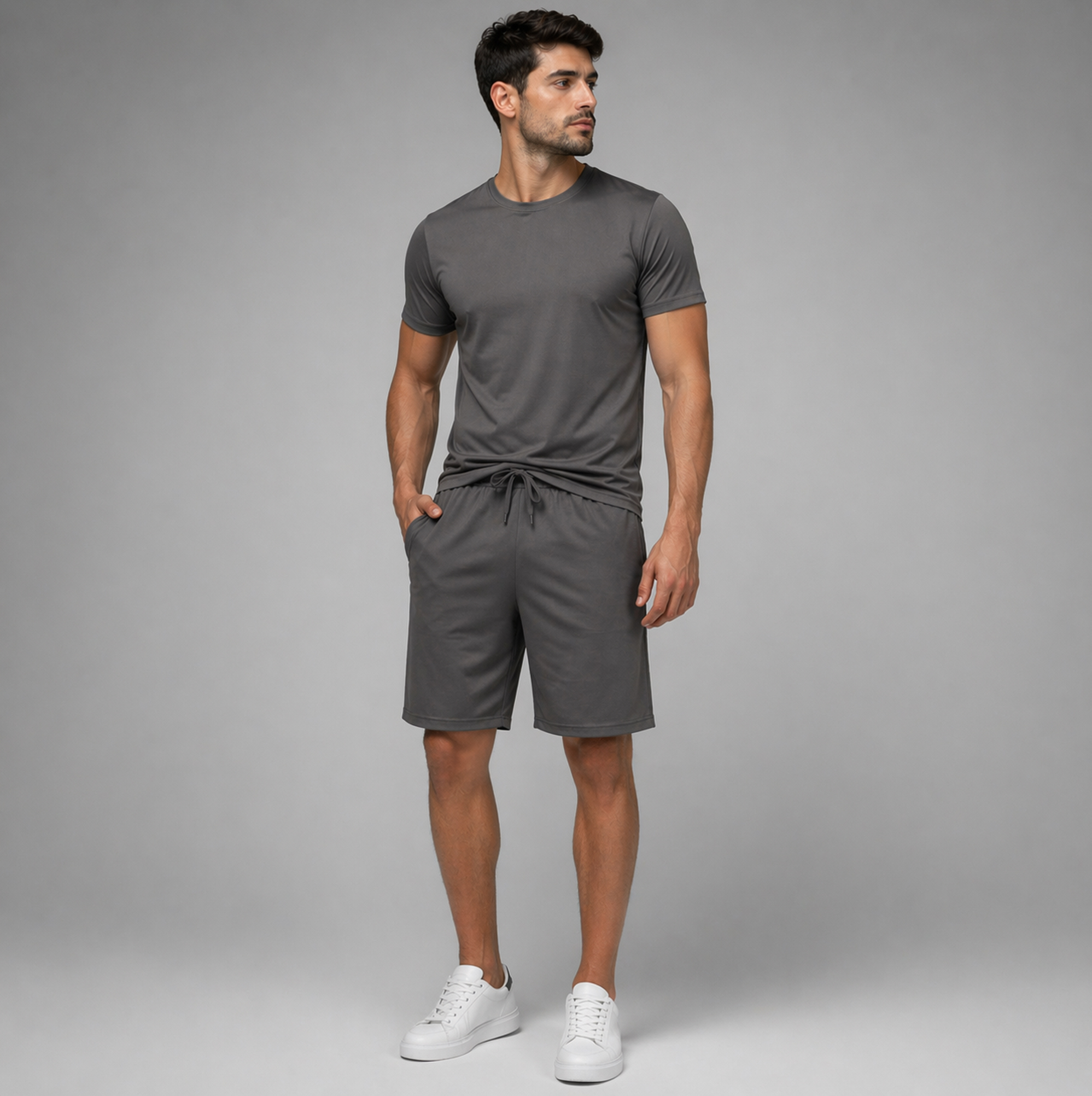 6Pc Mens Poly Tech Lounge Set - Gallery 17