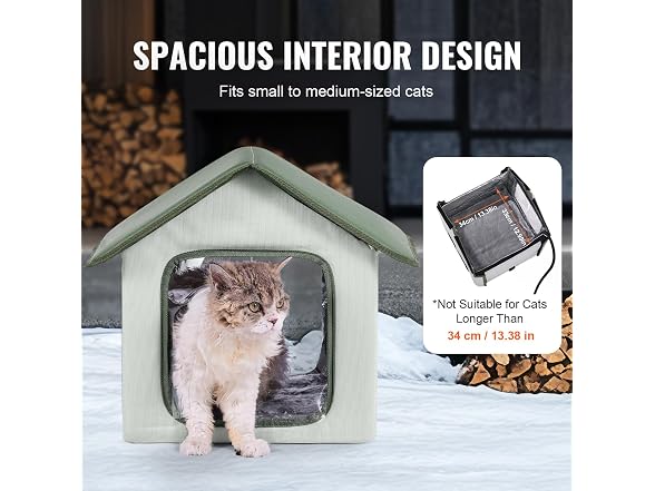 VEVOR Small Heated Cat House