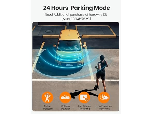 YEECORE 4K Dash Cam Front and Rear