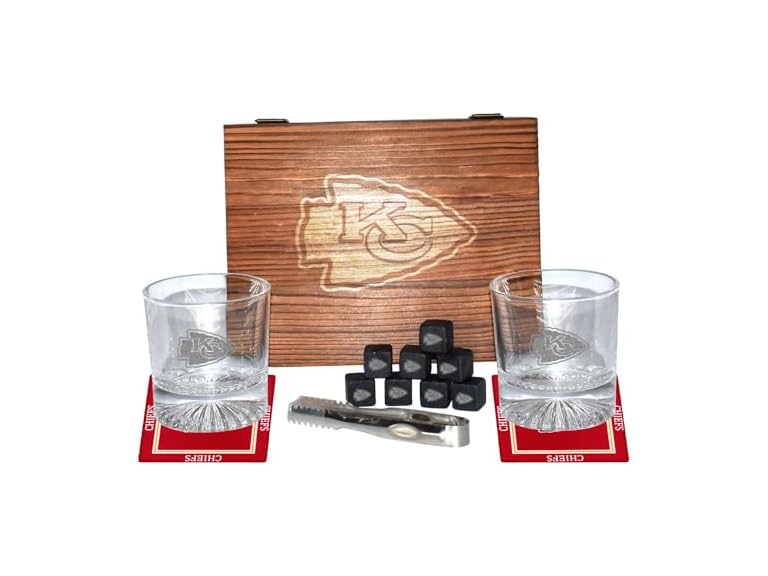 CHIEFS Glass Set with Cubes