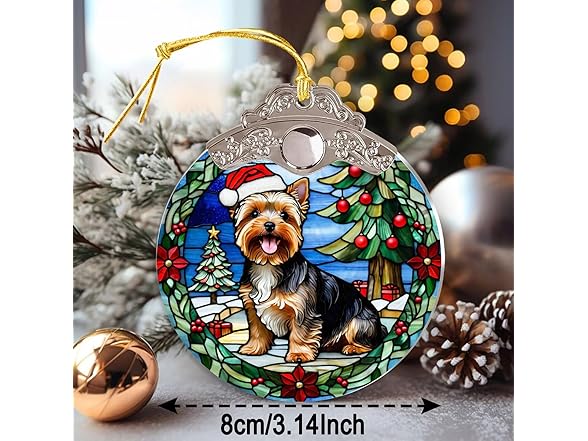 Tipbrol Yorkshire Dog Christmas Ornament