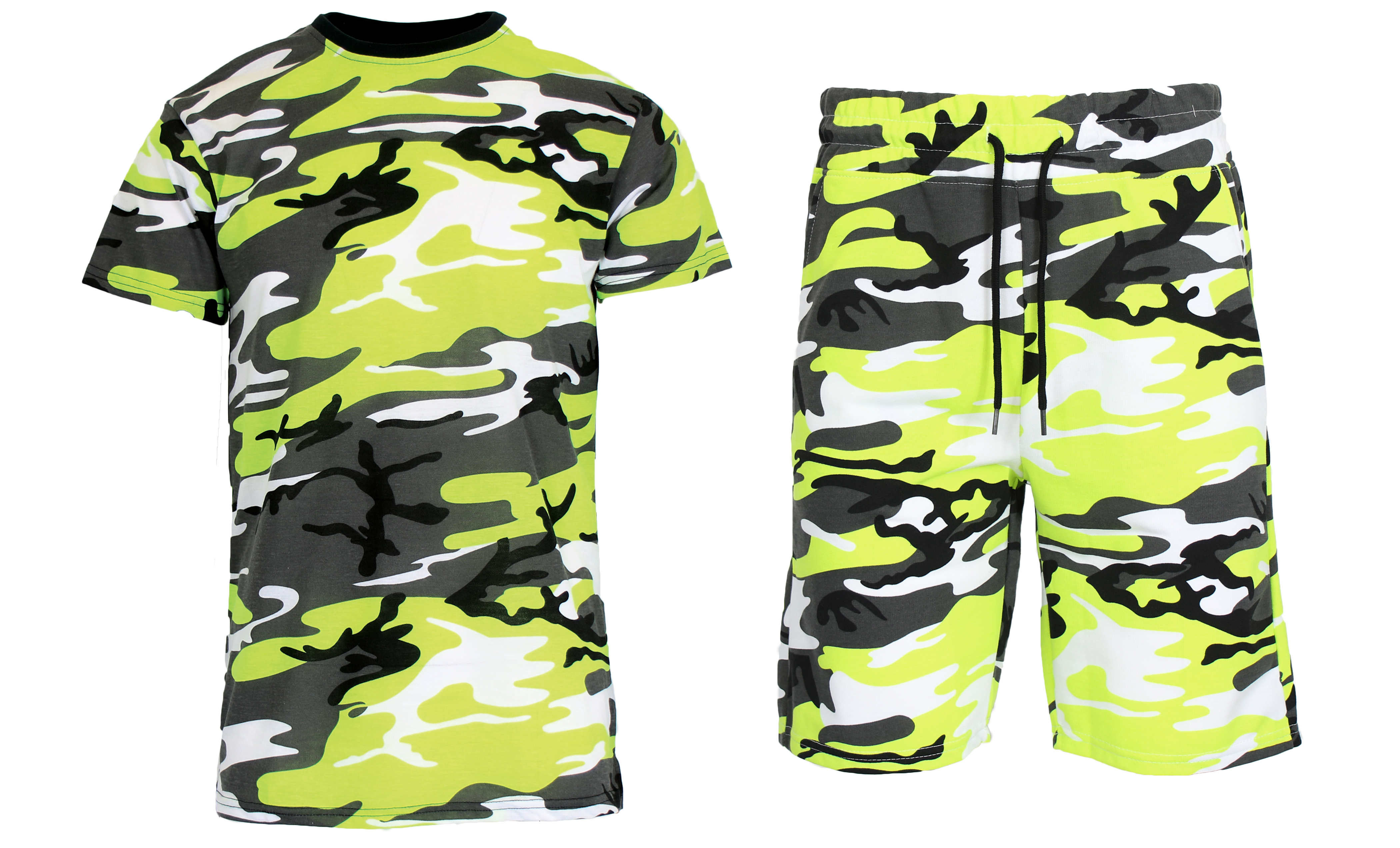 2-4Pc Womens S/S Camo Tee & Shorts Set - Gallery 24