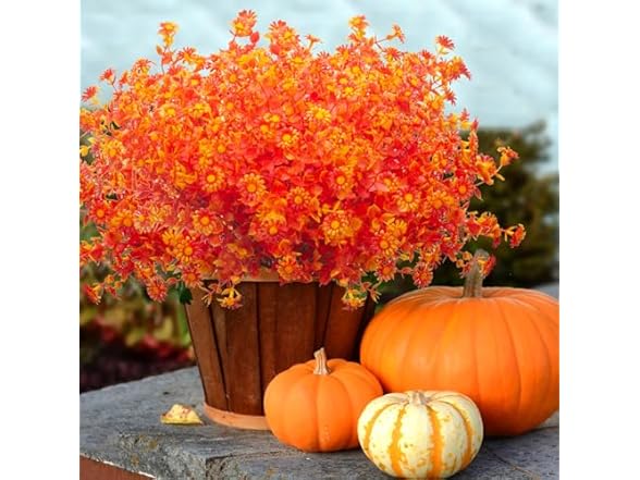 12 Bundles Artificial Fall Flowers 