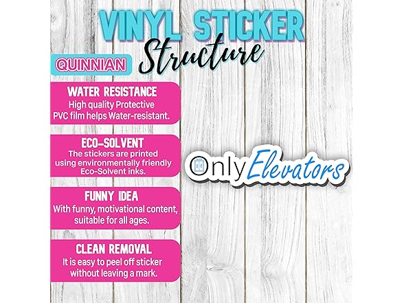 QUINNIAN Set 3Pcs Elevator Mechanic Stickers