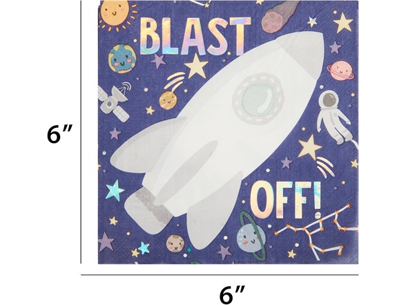 C.R. Gibson Rocket Lunch Napkins, 20-Ct