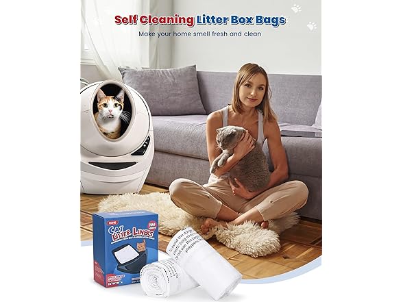 Cat Litter Box Liner Bags- 100 Pack