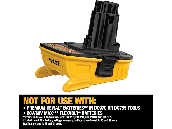 DEWALT DCA2203C20V MAX Battery Adapter Kit