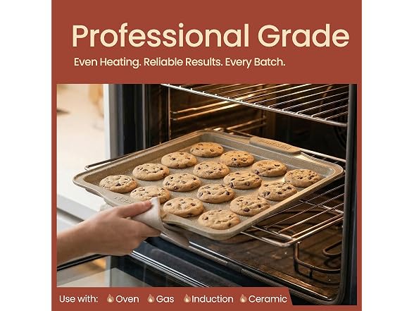 BAKKENMASTER 6-Piece Deluxe Nonstick Baking Pan Set