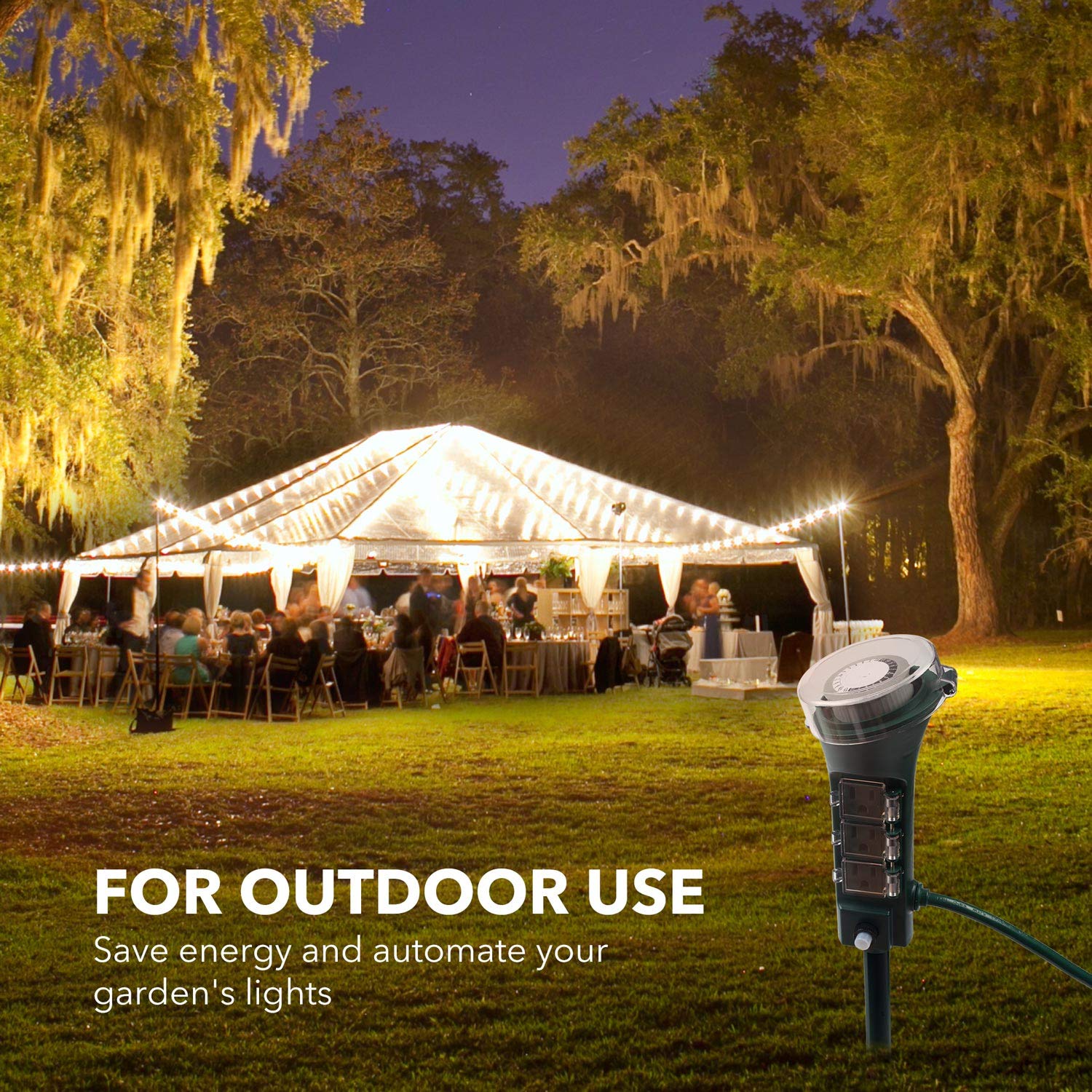 BN-LINK Outdoor Power Strip w/Timer & Yard Stake - Gallery 11