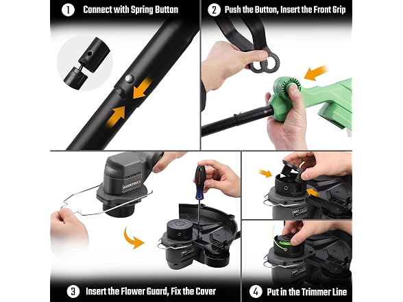 WORKPROX 12in Weed Wacker Kit with Trimmer Line