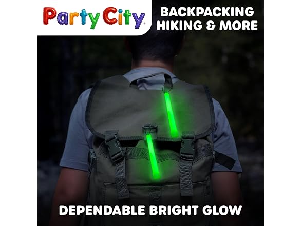 Party City Green Glow Sticks Bulk Pack 6”- 25pk 