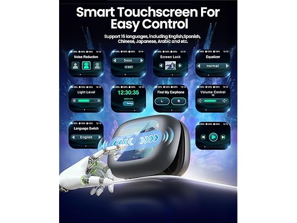 LEEMC Sports Earbuds with Touchscreen