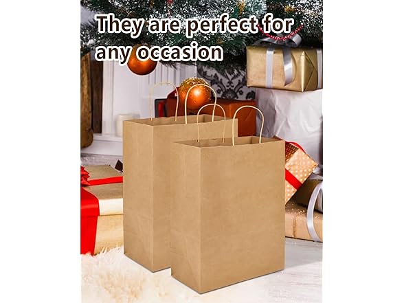 Gift Bags 8x4.25x10.5 100Pcs