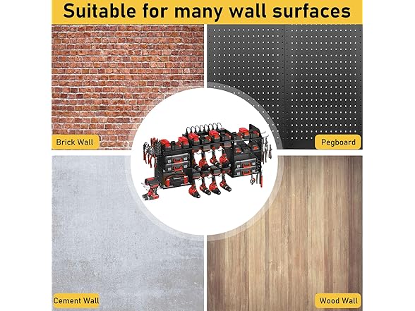 HWWPBG Tool Organizer Wall Mount w/ Charging Station