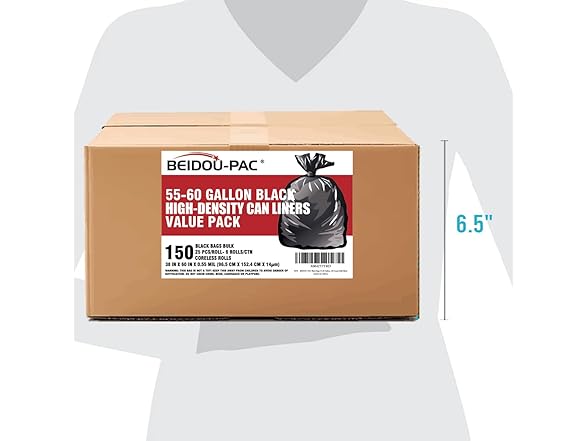 BEIDOU-PAC 55-60 Gallon Trash Bags