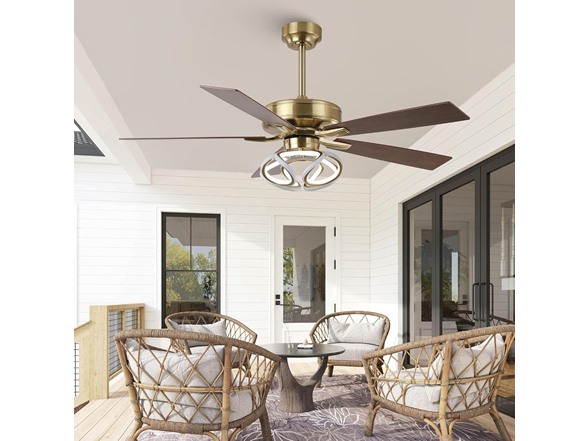 Parrot Uncle F6367-PU 52" Modern Ceiling Fan