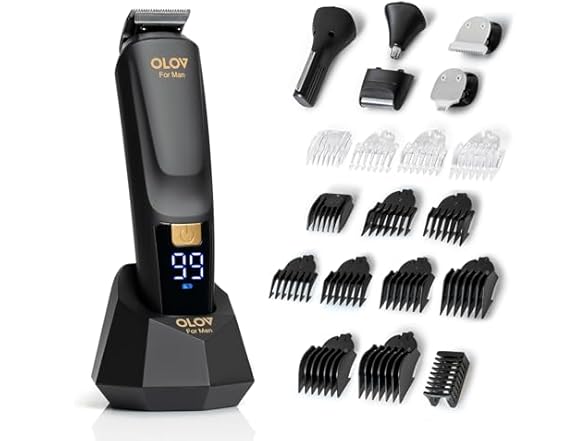 OLOV Beard Trimmer, 21 Piece All-in-One Mens Grooming Kit