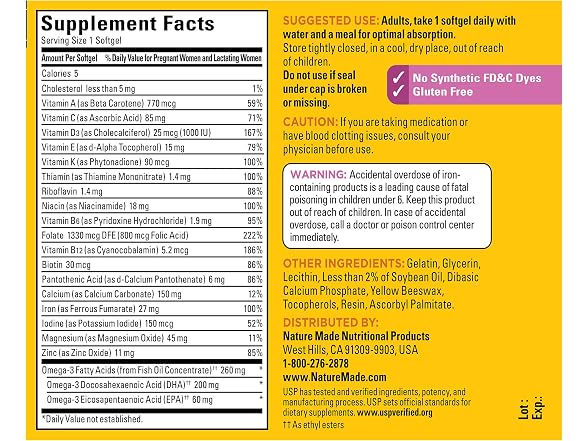 Nature Made Nature Made Prenatal Vitamins for