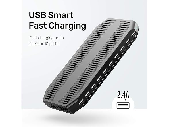 Unitek 10-Port USB Charging Station