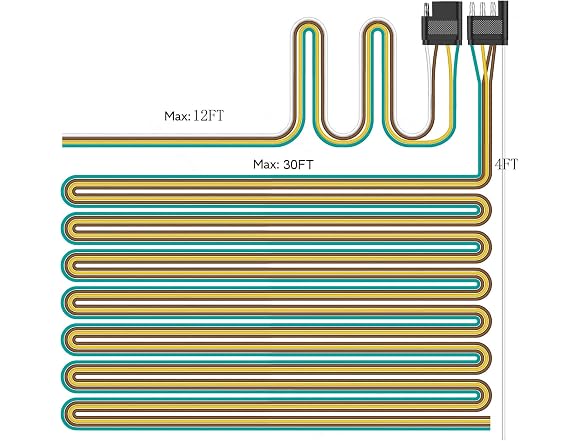 SUZCO 42' 4 Way Flat Trailer Light Wiring C