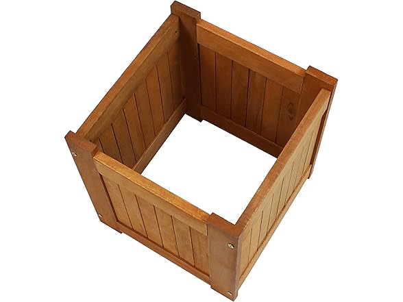 Sunnydaze 16-Inch Square Planter Box Set of 2